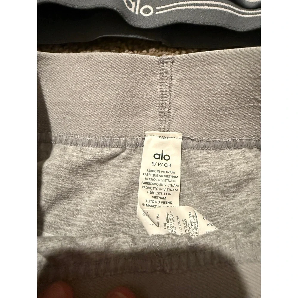 Alo Yoga Gray Heathered heart throb High Waisted Leggings